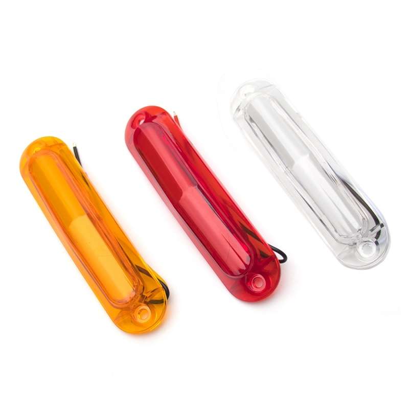 4pcs MK-162 6LED Light Guide Side Light 10-30V Trailer Side Tail Light(Yellow)