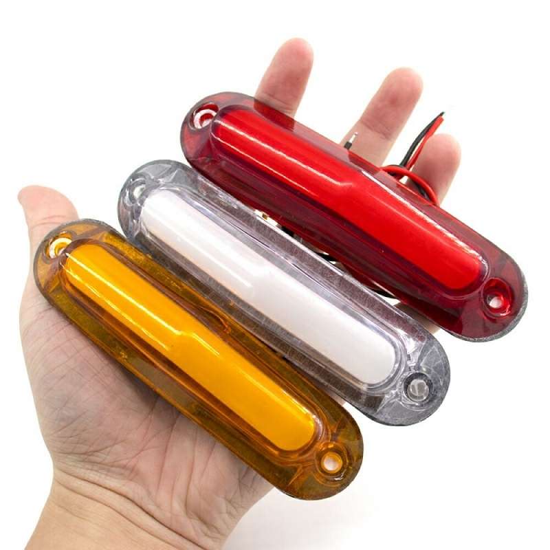 4pcs MK-162 6LED Light Guide Side Light 10-30V Trailer Side Tail Light(Yellow)