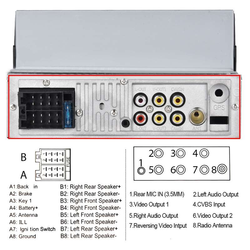 A3061 7 Inches MP5 Bluetooth Player Universal Wired CarPlay Reversing Image Integrated, Style: Stand
