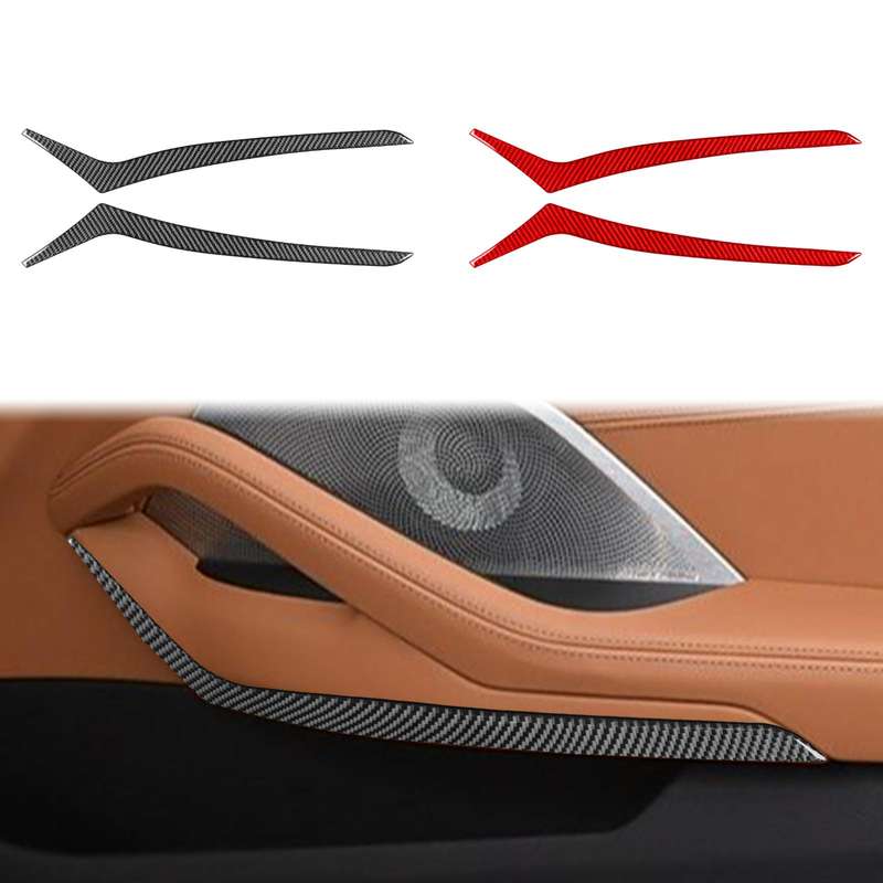 For 2019-2024 BMW 8 Series G14 2pcs /Set 2-door Version Inner Door Armrest Sticker(Red)