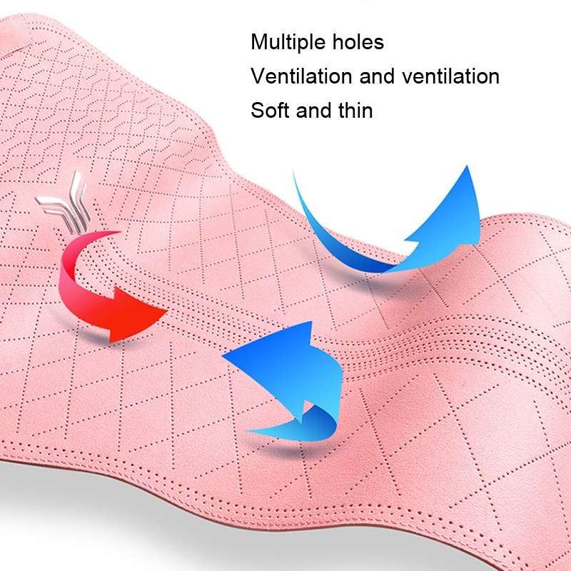 Flip-fur Car Cushion Breathable Ventilation Cushion for Four Seasons, Style: Front Cushion(Pink)