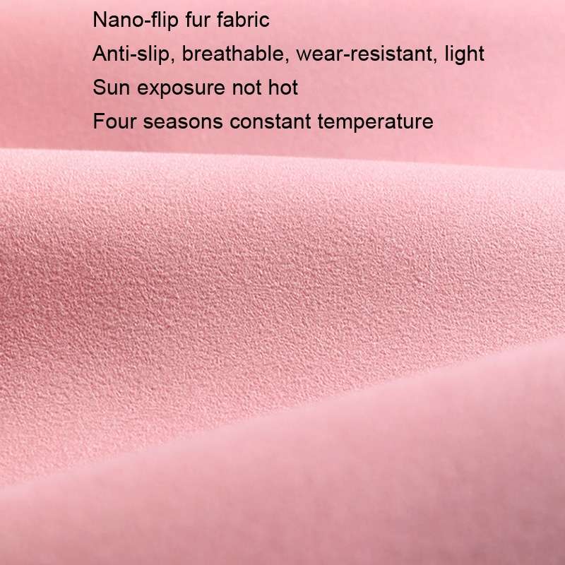Flip-fur Car Cushion Breathable Ventilation Cushion for Four Seasons, Style: Front Cushion(Pink)
