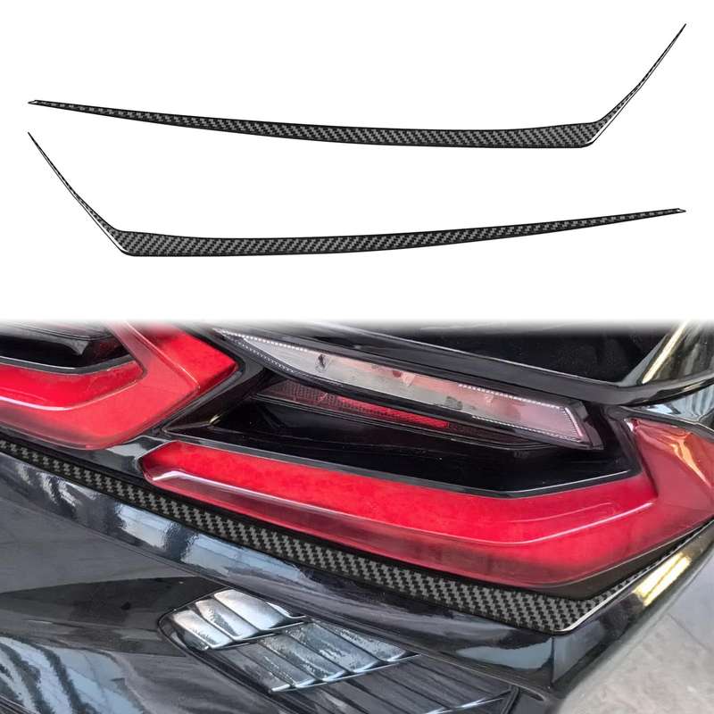 For Chevrolet Corvette C8 2pcs /Set Taillight Lower Trim Sticker(Black)