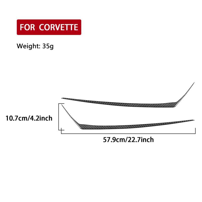 For Chevrolet Corvette C8 2pcs /Set Taillight Lower Trim Sticker(Black)
