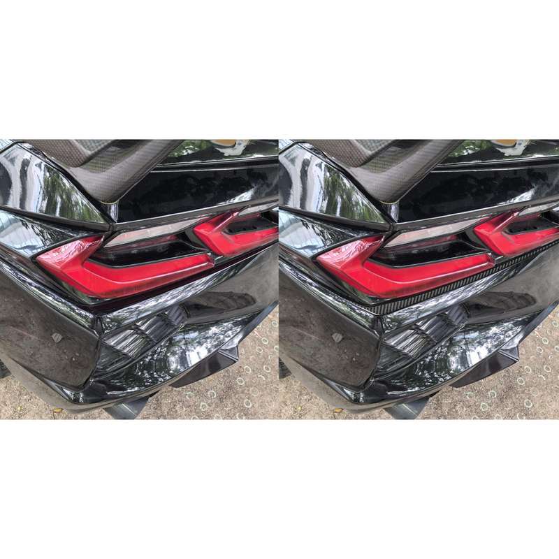 For Chevrolet Corvette C8 2pcs /Set Taillight Lower Trim Sticker(Black)