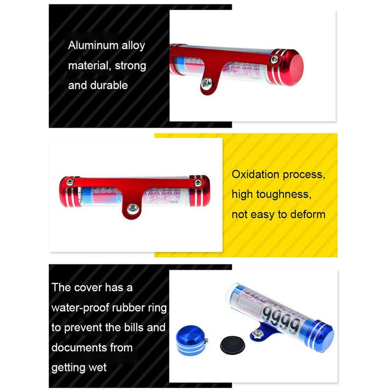 TF-2224 2pcs Multifunctional Waterproof Motorcycle Tax Bill Collection Tube(Blue)