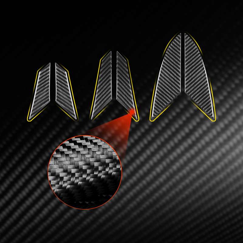 For Chevrolet Corvette C8 6pcs /Set Engine Side Air Vent Stickers(Black)