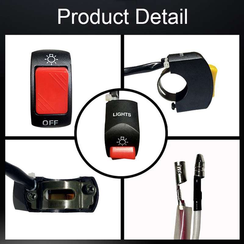 TF-1796 Electric Motorcycle Retrofit Accessories Double Flash Warning Light Switch(Random Color Deli