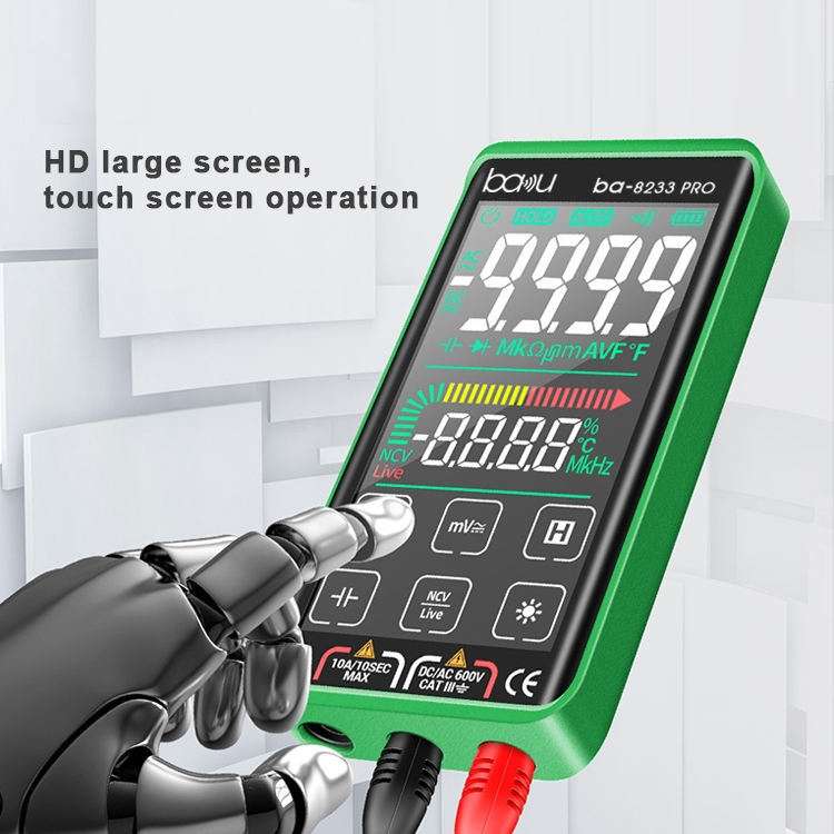 BAKU BA-8233 Pro Electric Maintenance Resistor Current Touch Screen Digital Mulitmeter(Green)