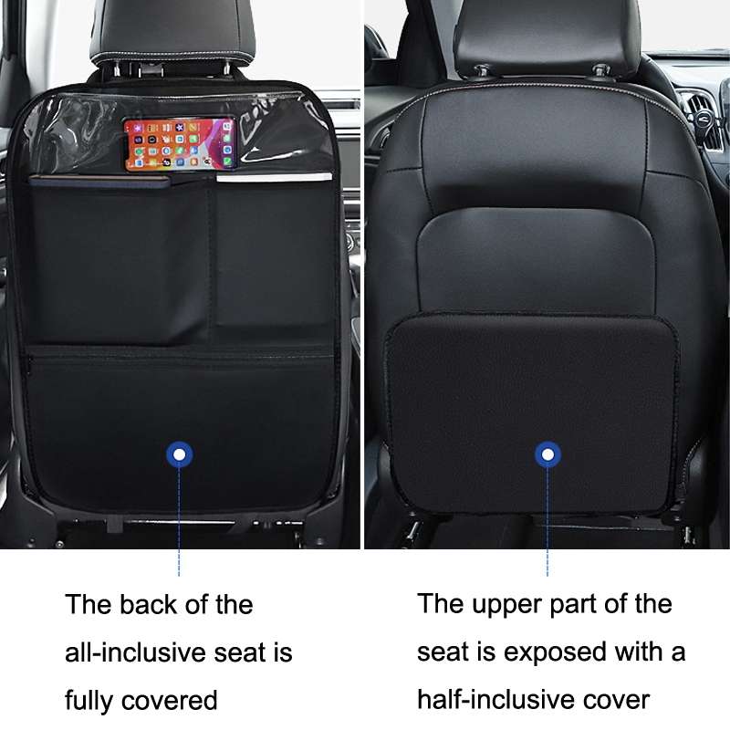 Car Seat Back Children Anti-kick Pad Back Rear Anti-dirty Universal Leather Protection Pad Storage B