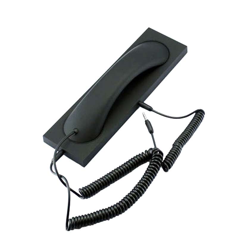 3.5mm Universal Office Mobile Phone Retro External Headset Mobile Phone Handset(White)
