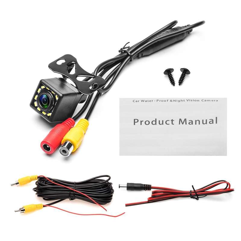 R0003 LED Fill Light External Reversing Video Camera HD Night Vision CCD Car Camera 12 Lights Camera