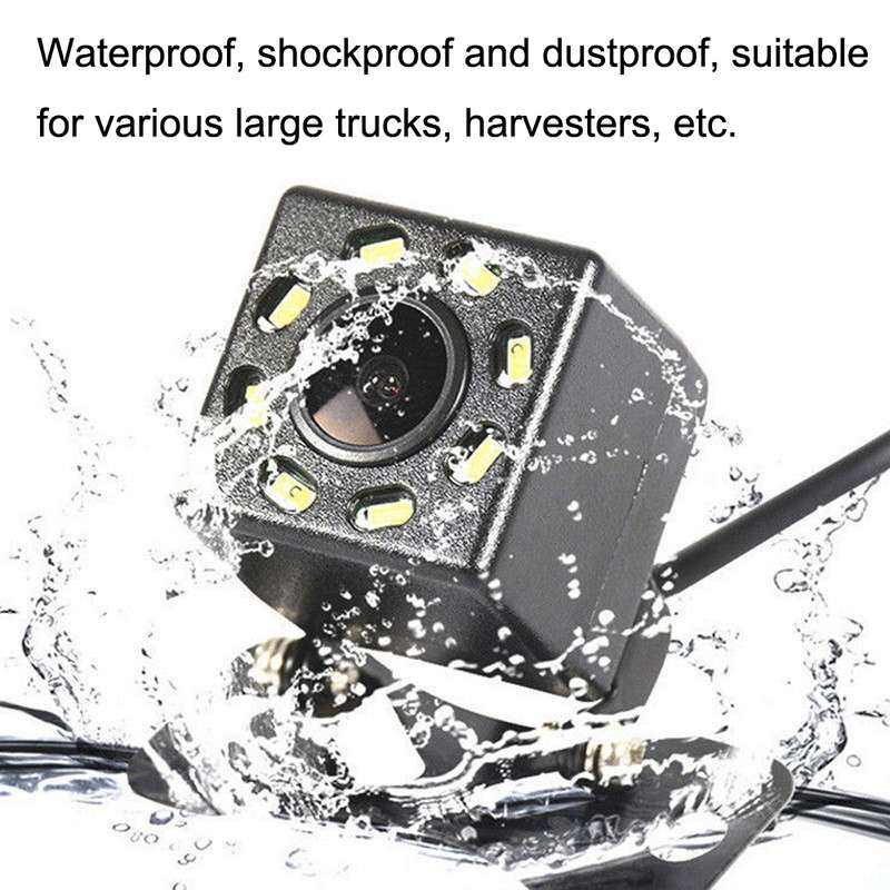 R0003 LED Fill Light External Reversing Video Camera HD Night Vision CCD Car Camera 12 Lights Camera