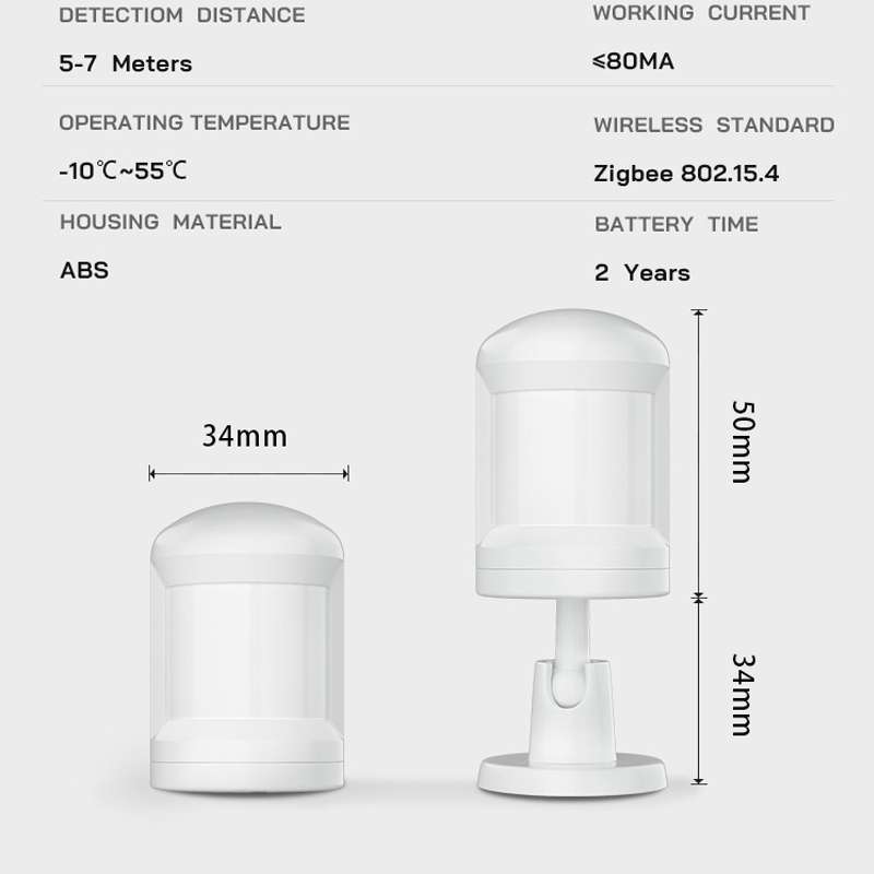 Tuya Smart App ZigBee Human Wireless Motion Infrared Sensor Detector
