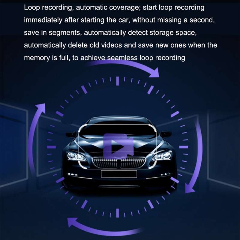 M8 Hidden Driving Recorder WiFi Phone Connecting Car Parking Monitoring 1080P HD Recorder(Without Bu