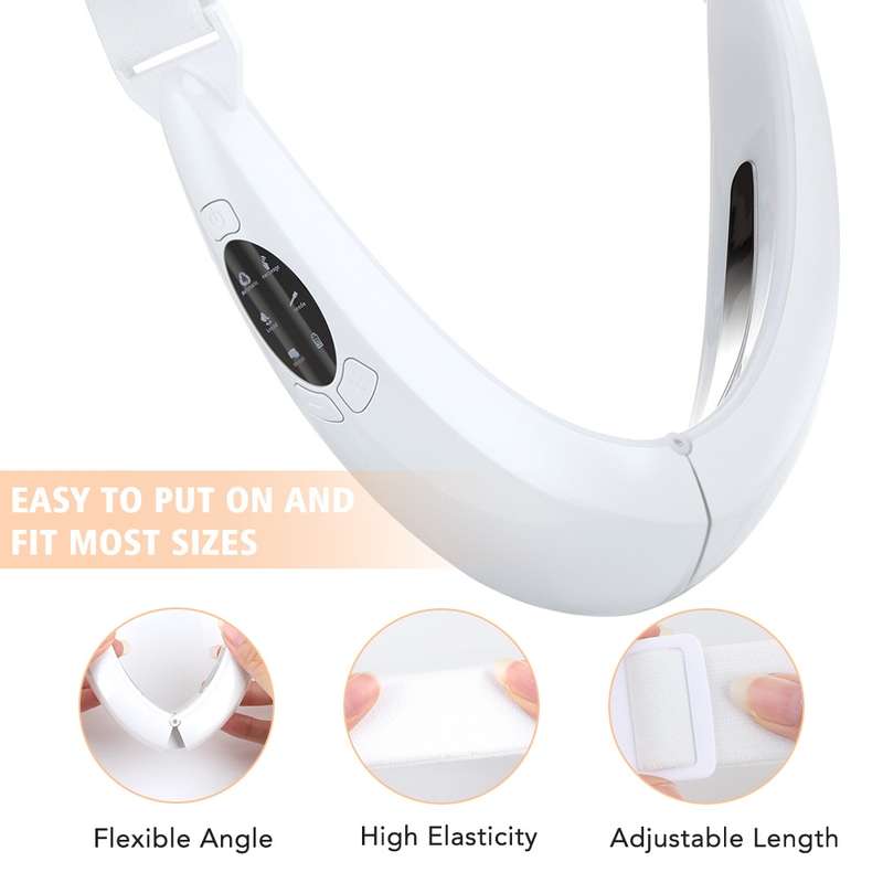 106892 EMS Microcurrent Red and Blue Light Massage Face-Lifting Instrument(White)