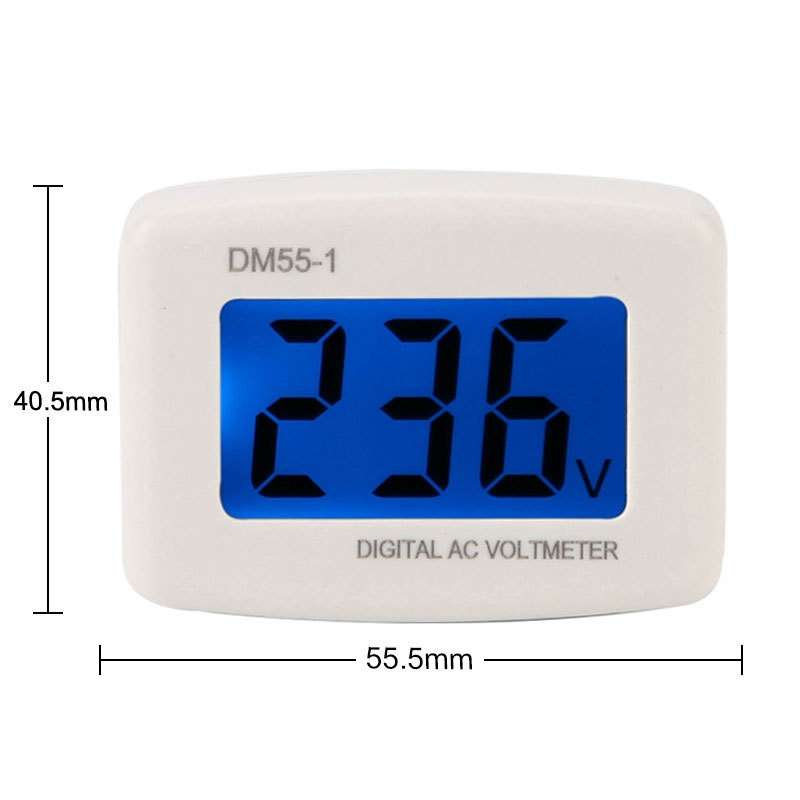 DM55-1 AC 110V- 220V LCD Digital Voltmeter Voltage Tester Detector Meter EU Plug