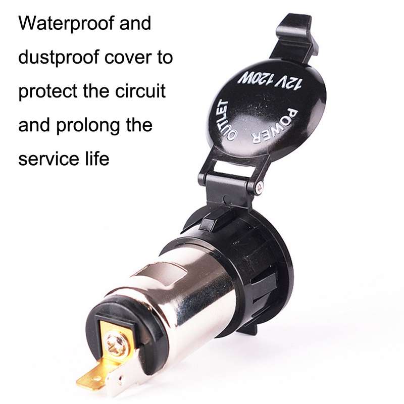 Car Cigarette Lighter Socket Waterproof Power Supply 120W/250W Modification 12/24V Cigarette Lighter