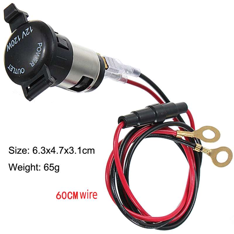 Car Cigarette Lighter Socket Waterproof Power Supply 120W/250W Modification 12/24V Cigarette Lighter