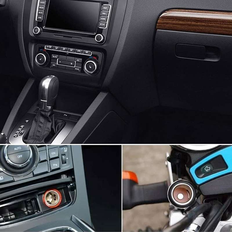 Car Cigarette Lighter Socket Waterproof Power Supply 120W/250W Modification 12/24V Cigarette Lighter