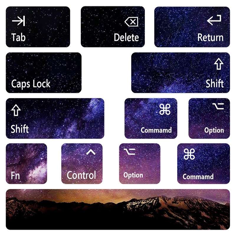 for Macbook Air 13.3 inch 5pcs Laptop Keyboard PVC Sticker(Astronaut)