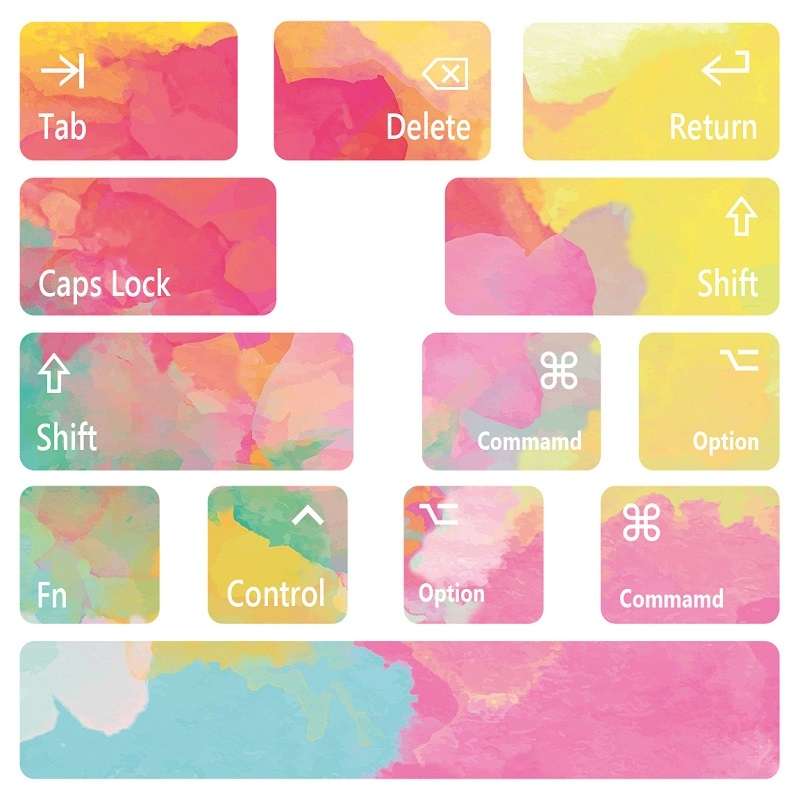 for Macbook Air 13.3 inch 5pcs Laptop Keyboard PVC Sticker(Astronaut)