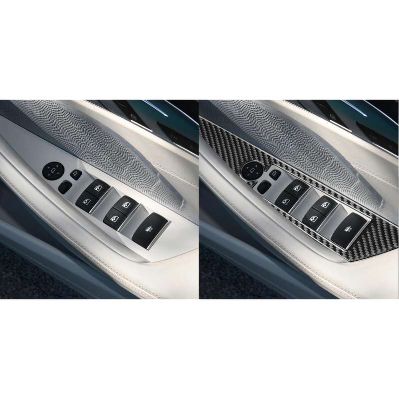 For 2019-2024 BMW 8 Series G14 2pcs /Set Right-hand Drive Glass Lift Convertible Stickers(Black)