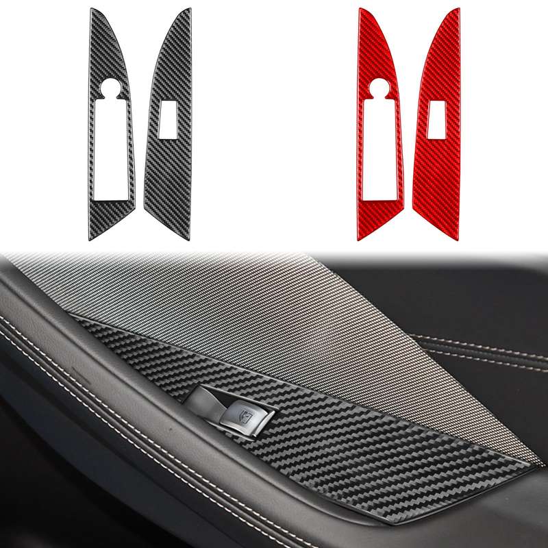 For 2019-2024 BMW 8 Series G14 2pcs /Set Left-hand Drive Glass Lift Convertible Stickers(Red)
