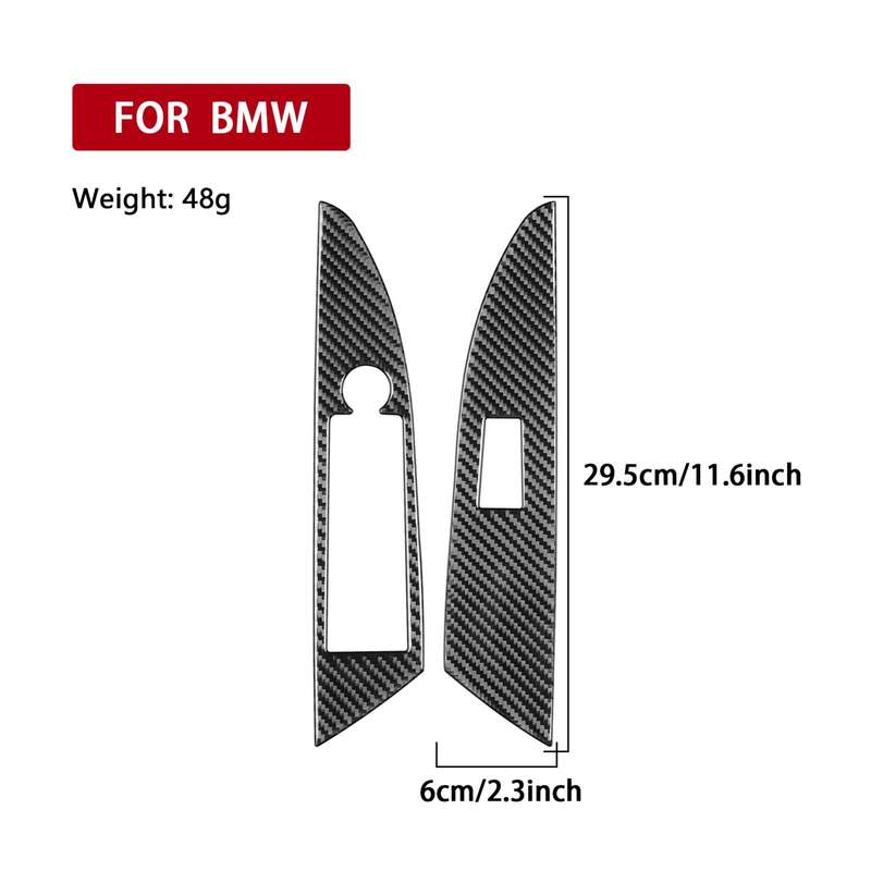For 2019-2024 BMW 8 Series G14 2pcs /Set Left-hand Drive Glass Lift Convertible Stickers(Red)