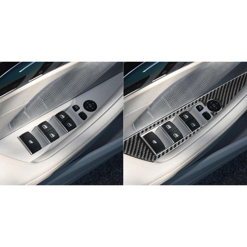 For 2019-2024 BMW 8 Series G14 2pcs /Set Left-hand Drive Glass Lift Convertible Stickers(Red)