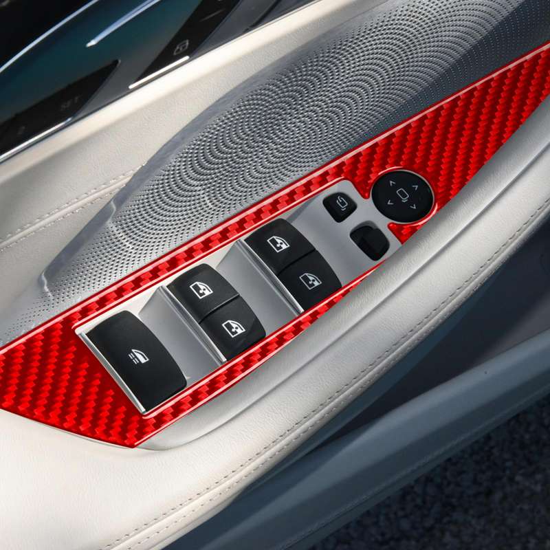 For 2019-2024 BMW 8 Series G14 2pcs /Set Left-hand Drive Glass Lift Convertible Stickers(Red)