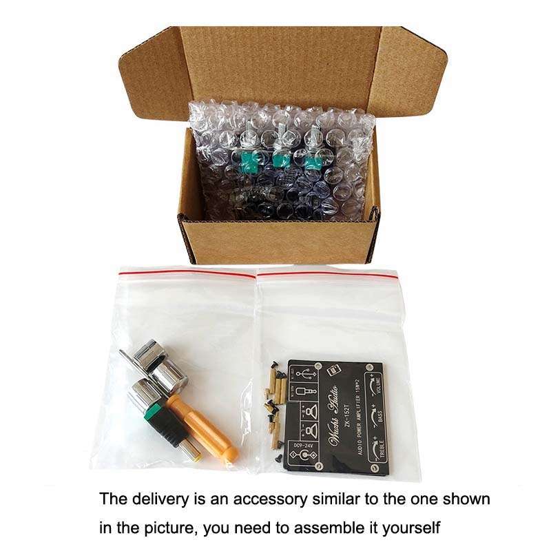 ZK-302 Mini Bluetooth 5.1 Receiving Audio Module With Power Amplifier Digital D Stereo Dual Channel