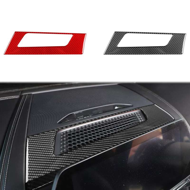 For 2019-2024 BMW 8 Series G14 Right-hand Drive Dashboard Speaker Frame Sticker(Red)
