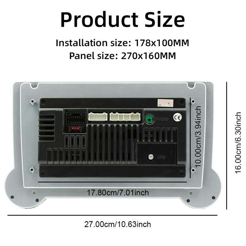 10.1 inch IPS Display + 2.5D Touch Screen Bluetooth FM Radio Car Navigation Machine, Memory: 1+32G