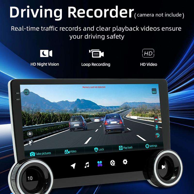 10.1 inch IPS Display + 2.5D Touch Screen Bluetooth FM Radio Car Navigation Machine, Memory: 1+32G