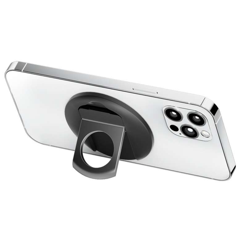 Magnetic Finger Ring Holder For MagSafe Phone MacBook Camera Mount Stand(Black)