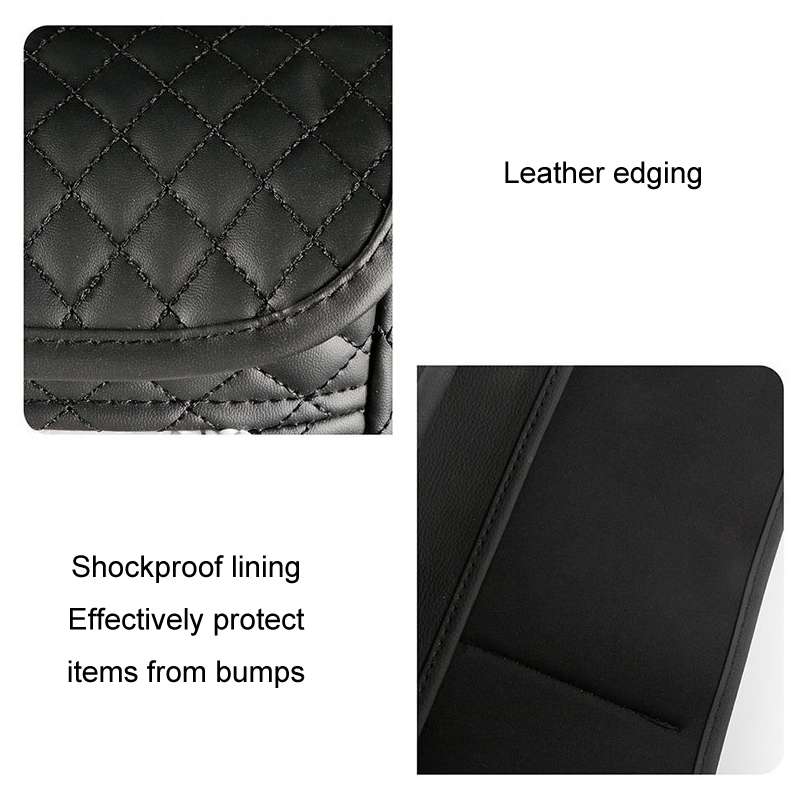 Car Central Control Seat Back Leather Multifunctional Storage Bag(Brown)
