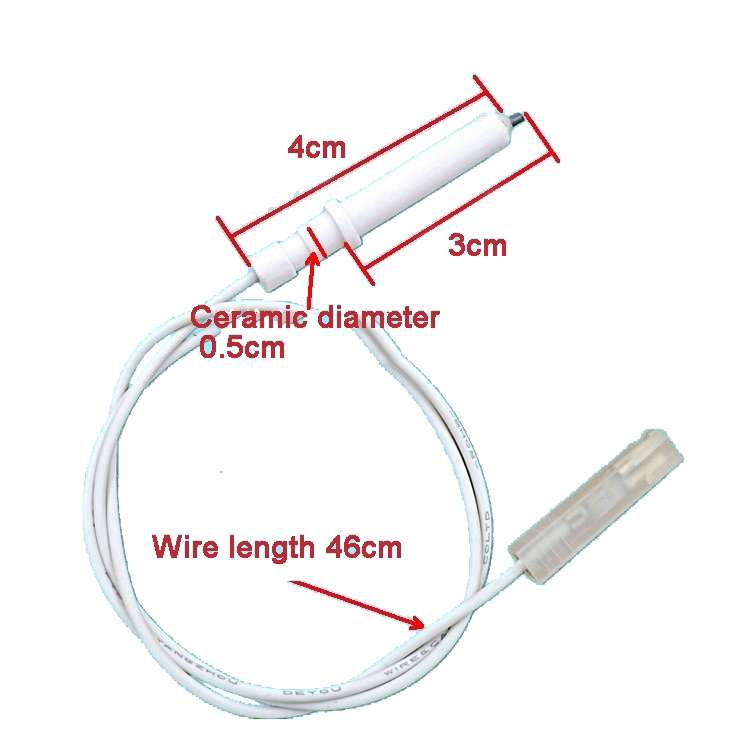 460mm line Range Stove Spare Parts Ceramic Igniter(Random Color Delivery)