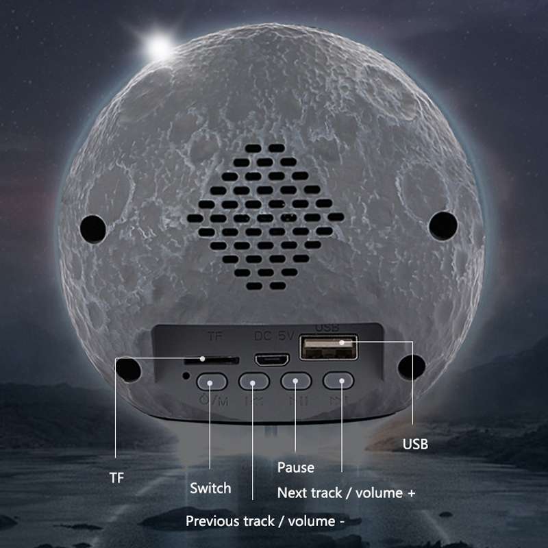 Y-598 Suspended Astronaut Bluetooth Speaker RGB Light Subwoofer Ornament,Spec: 598A Golden