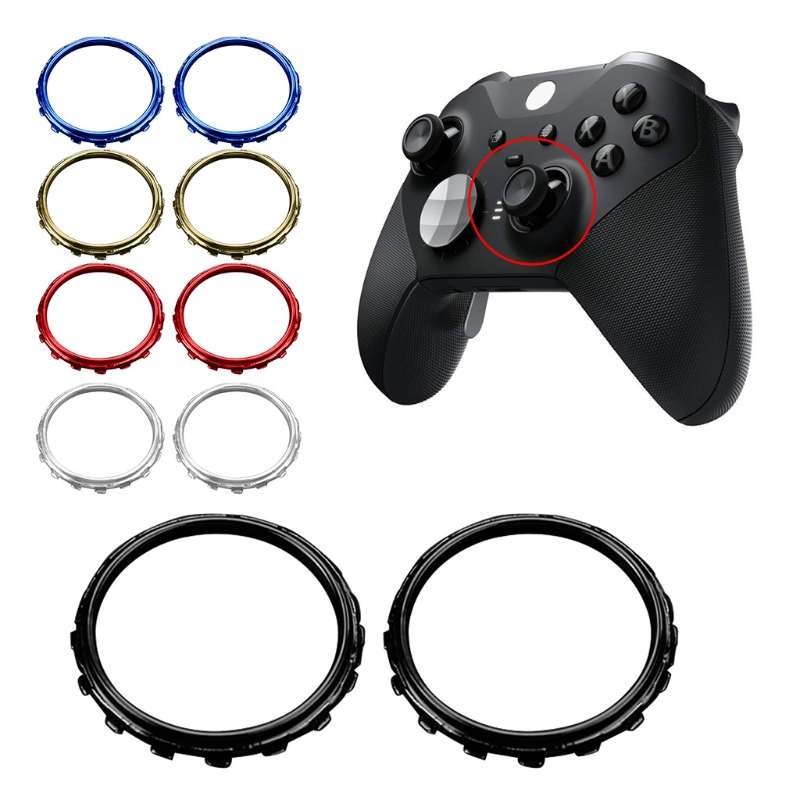 For Xbox One Elite 1pair 3D Replacement Ring Handle Accessories, Color: Red Plating