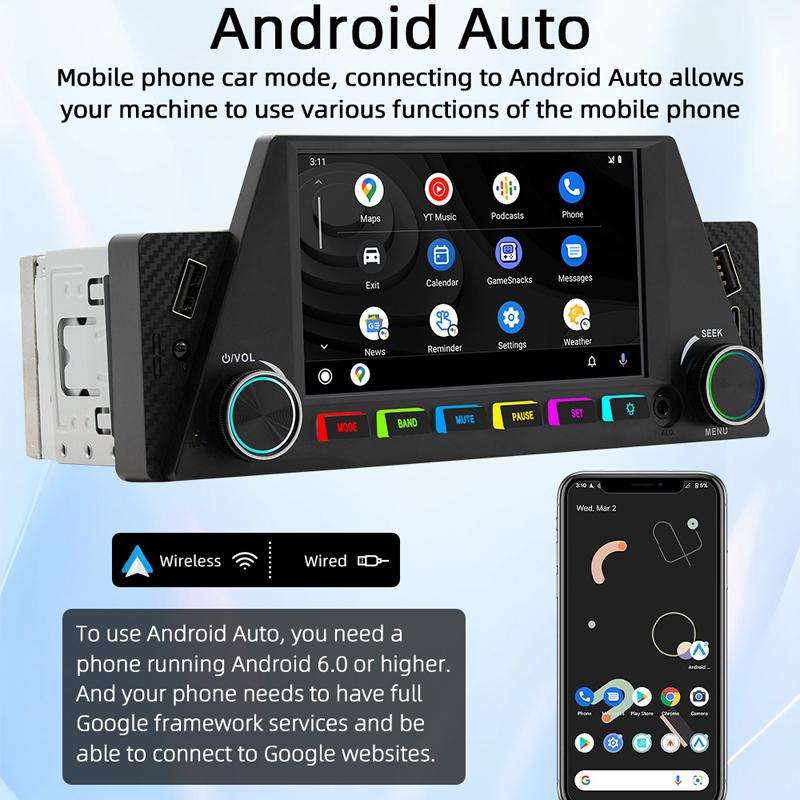 4.7 inch AUTO/CarPlay Navigation Bluetooth FM Radio Car MP5 Marquee(161W)