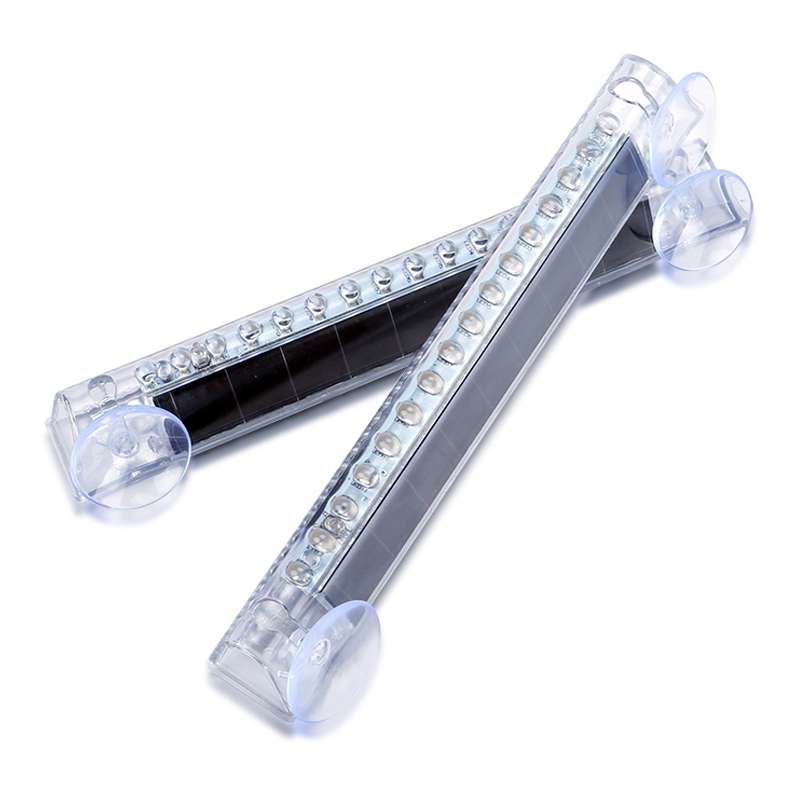 Wiring Free Rear Window Solar LED Sensor Car Warning Light(Blue)