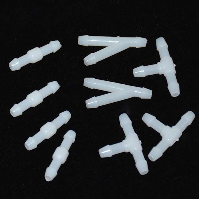 200pcs/bag Universal Car Spray Hose Connector Connection Tube Plastic Snap, Style: T Type