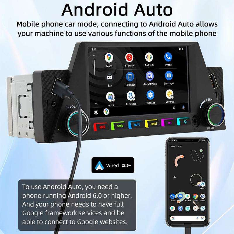 4.7 inch AUTO/CarPlay Navigation Bluetooth FM Radio Car MP5(161C)