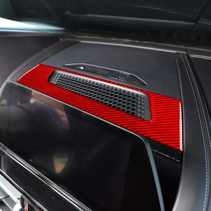 For 2019-2024 BMW 8 Series G14 Left-hand Drive Dashboard Speaker Frame Sticker(Red)