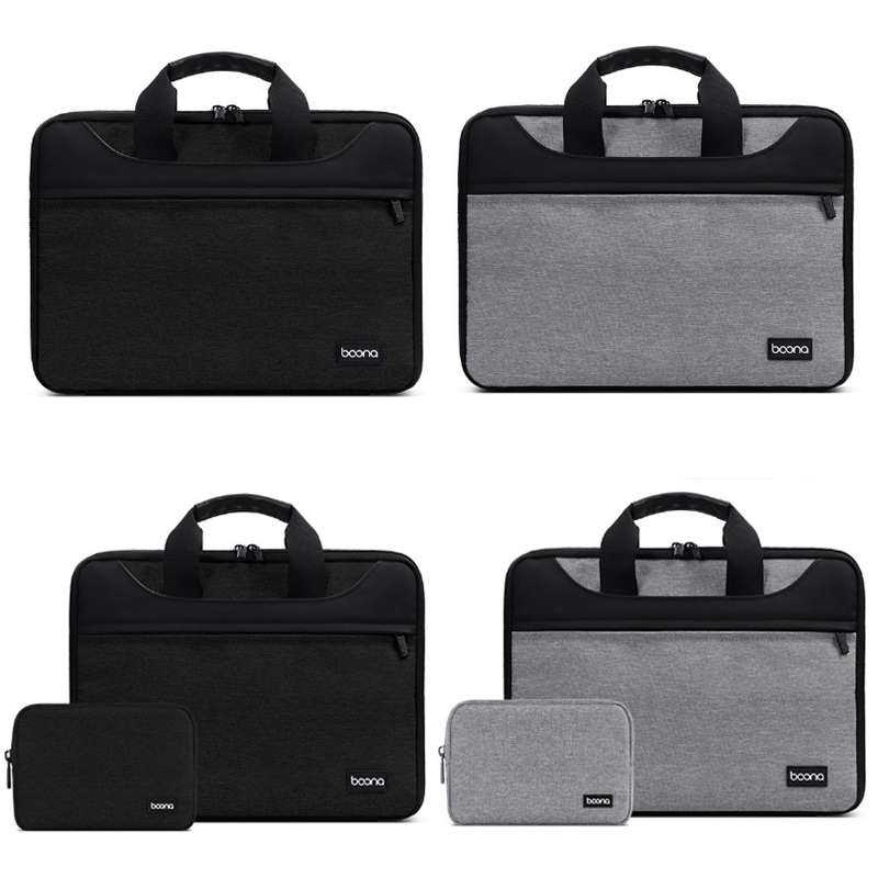Baona BN-I003 Oxford Cloth Full Open Portable Waterproof Laptop Bag, Size: 11/12 inches(Gray+Power
