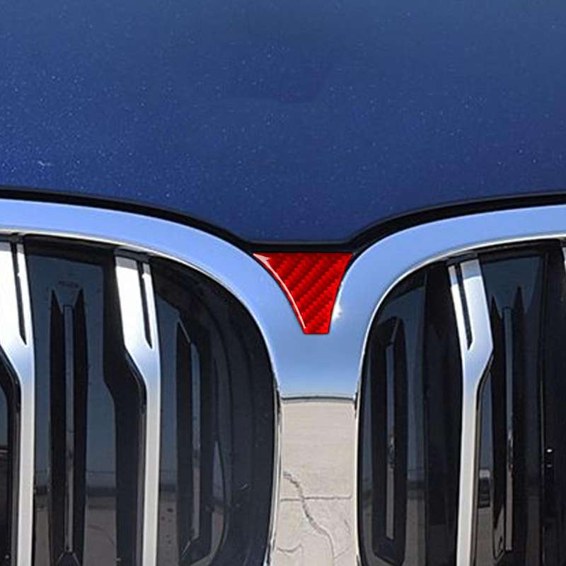For 2019-2024 BMW 8 Series G14 Left and Right Drive Universal Front Grille Decorative Sticker(Red)