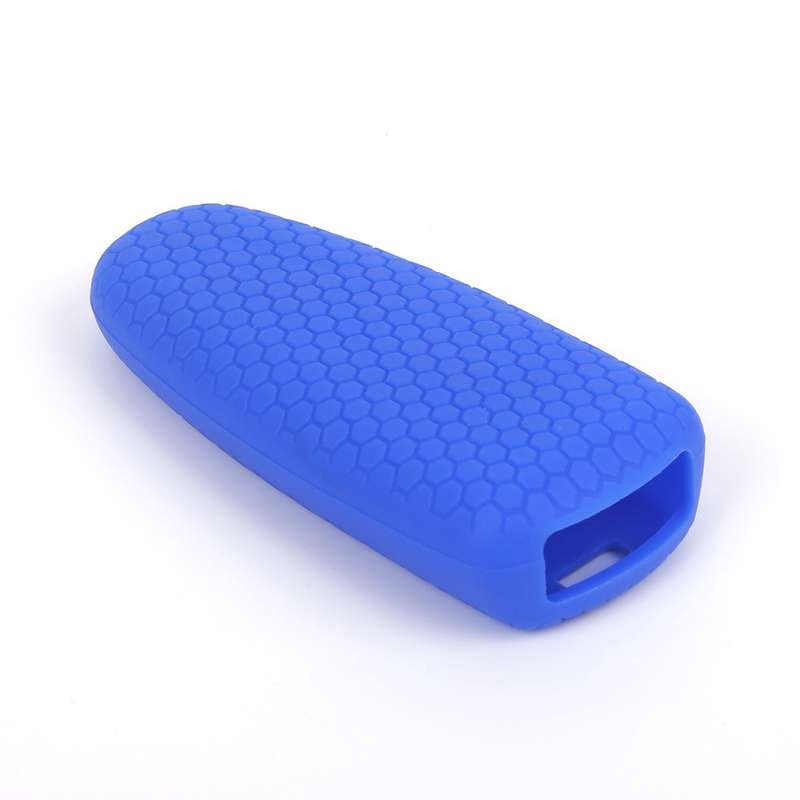 For Ford Edge/Explorer 2pcs 5-Button Key Silicone Case(Sea Blue)