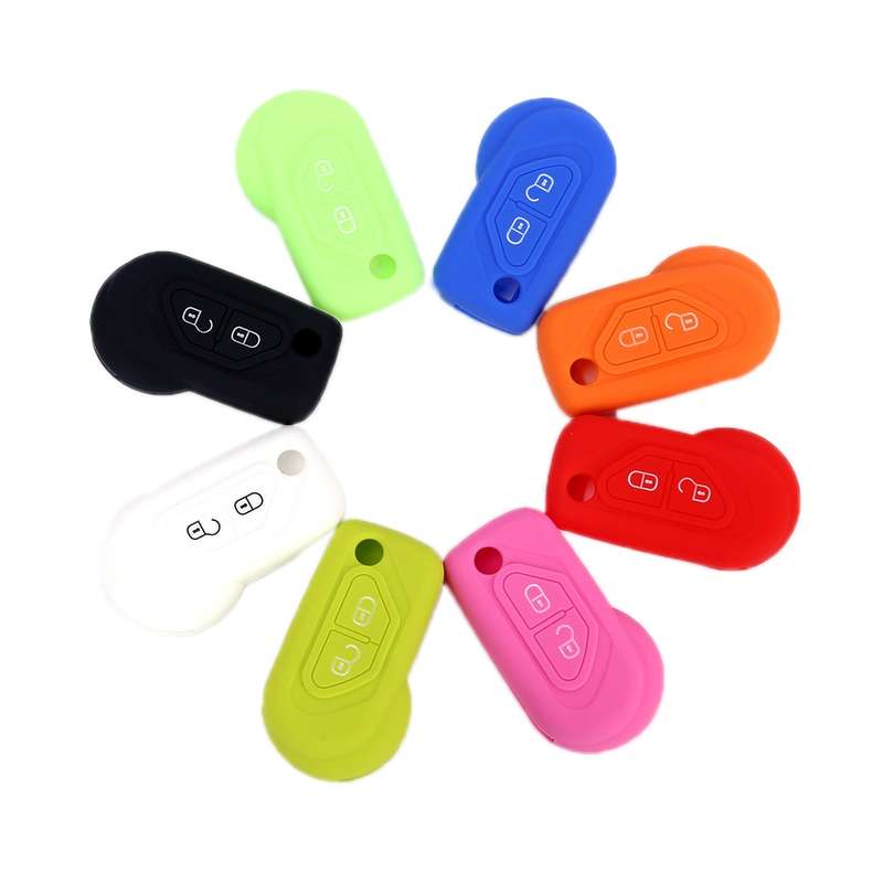 For Citroen C5/Elysee 2pcs Silicone Key Protector(Black)