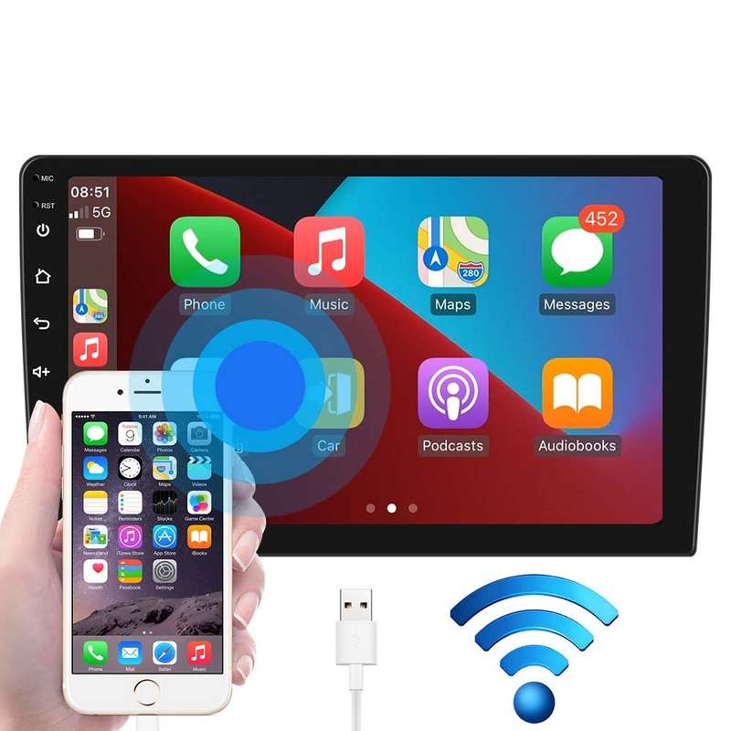A3018 9 Inch Android Navigation CarPlay 2+64G Dual-Spindle Universal Central Control Screen Car Navi